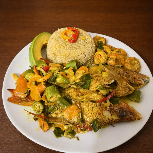 Curry Hog Snapper & Shrimp Deluxe